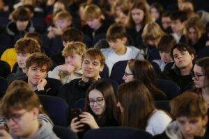 02.12.2025. Kielce. Spotkanie z dr Michałem Słowakiem / Fot. Wiktor Taszłow - Radio Kielce