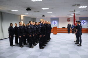 02.12.2025. Kielce. Ślubowanie nowo przyjętych policjantów / Fot. Wiktor Taszłow - Radio Kielce
