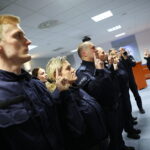 02.12.2025. Kielce. Ślubowanie nowo przyjętych policjantów / Fot. Wiktor Taszłow - Radio Kielce