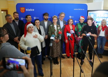 25.11.2025. Kielce. Urząd Miasta Kielce. Konferencja dot. cyklu wydarzeń „Magiczny Grudzień” / Fot. Wiktor Taszłow - Radio Kielce