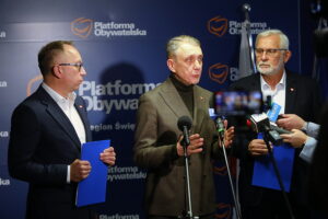 28.11.2025. Kielce. Konfrencja prasowa działaczy KO / Fot. Wiktor Taszłow - Radio Kielce