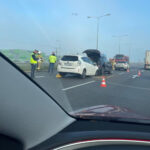 04.11.2025. Kielce. Ul. Ściegiennego. Kolizja trzech samochodów / Fot. Radio Kielce