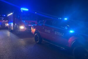 02.11.2025. Celiny w gminie Bodzentyn. Wypadek / Fot. OSP Bodzentyn