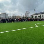 12.11.2025. Sandomierz. Otwarcie boiska wielofunkcyjnego przy Zespole Szkół Technicznych i Ogólnokształcących / Fot. Grażyna Szlęzak-Wójcik - Radio Kielce