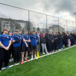 12.11.2025. Sandomierz. Otwarcie boiska wielofunkcyjnego przy Zespole Szkół Technicznych i Ogólnokształcących / Fot. Grażyna Szlęzak-Wójcik - Radio Kielce