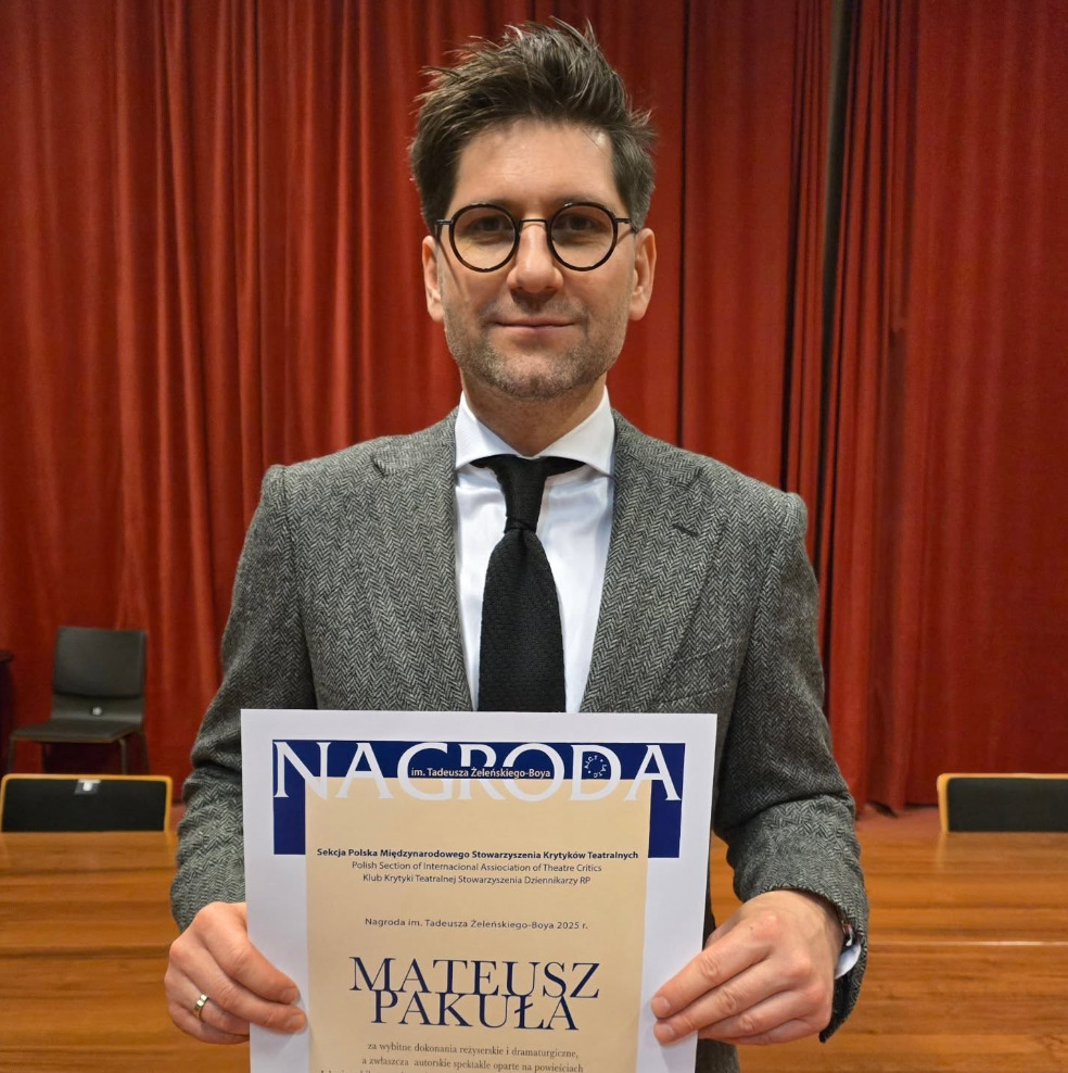 Mateusz Pakuła laureatem jednej z najważniejszych nagród teatralnych