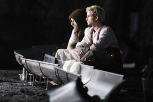 Kielce. Teatr im. Stefana Żeromskiego. Próba spektaklu "Potok. Ćwiczenia ze wspólnoty" - Radio Kielce