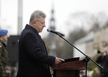 11.11.2025 Kielce. Święto Niepodległości. Uroczystości na Placu Wolności. Na zdjęciu: Józef Bryk/ Fot. Jarosław Kubalski - Radio Kielce