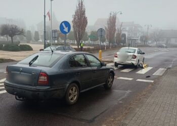 10.11.2025. Połaniec. Potrącenie rowerzystki na pasach / Fot. KPP Staszów