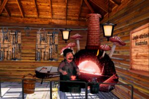 29.11.2025. Pacanów. Europejskie Centrum Bajki w Pacanowie. Modernizacja kuźni - wizualizacja