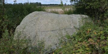 Kamienna Wola koło Gowarczowa. Granitowy głaz. / Źródło: Marian Wikiera - Facebook