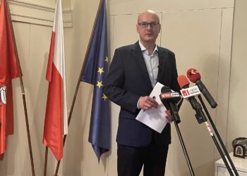 Na zdjęciu: burmistrz Sandomierza Paweł Niedźwiwdź / Fot. Grażyna Szlęzak-Wójcik - Radio Kielce