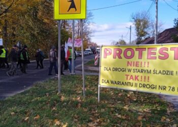 Jaronowice. Protest / Fot. Gmina Nagłowice