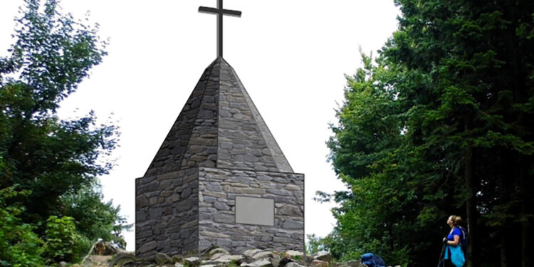 Na Łysicy stanie piramida - Radio Kielce Piramida Armińskiego - wizualizacja / źródło: Mariusz Meus