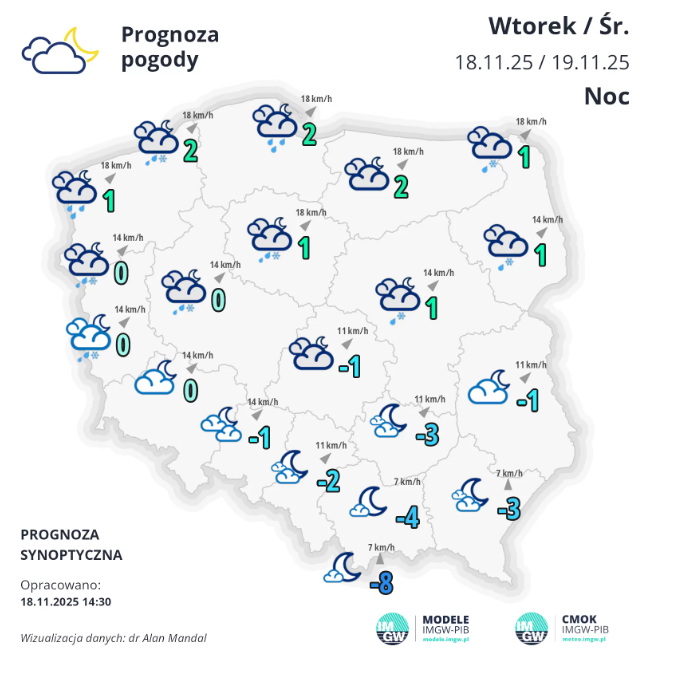 Świętokrzyskie w strefie mrozu, ale nie śniegu - Radio Kielce Świętokrzyskie w strefie mrozu, ale nie śniegu - Radio Kielce