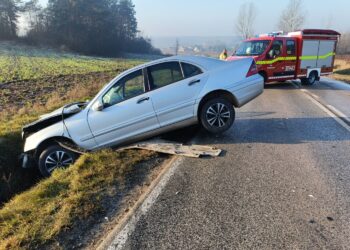 19.12.2025. Chełmce. Wypadek / źródło: policja