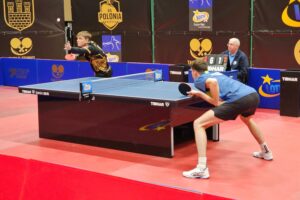Trudny mecz i wygrana za dwa punkty Polonii - Radio Kielce Mecz 10. kolejki Lotto Superligi tenisistów stołowych: KTS Gliwice - TTcup.com Polonia Wąchock / Fot. Maciej Makuła - Radio Kielce