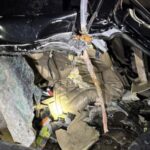 01.01.2026. Wpadek w pobliżu Kliszowa, w powiecie pińczowskim / Fot. PSP Pińczów