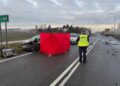 Śmiertelny wypadek na drodze krajowej - Radio Kielce 08.12.2025. Prząsław. Wypadek / Fot. Policja