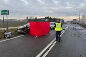 08.12.2025. Prząsław. Wypadek / Fot. Policja