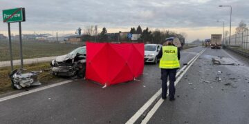 08.12.2025. Prząsław. Wypadek / Fot. Policja