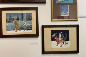 Obrazy, dawne karty świąteczne, zabawki i choinkowe ozdoby na jednej wystawie - Radio Kielce 14.12.2025. Sandomierz. Muzeum Diecezjalne Dom Długosza w Sandomierzu. Wystawa „Z pierwszą na niebie gwiazdą Bóg w Waszym domu zasiędzie. Opowieść Wigilijna” / Fot. Grażyna Szlęzak-Wójcik - Radio Kielce