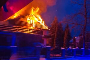 Suchedniów. Pożar przy ul. Mickiewicza / Fot. KP PSP Skarżysko