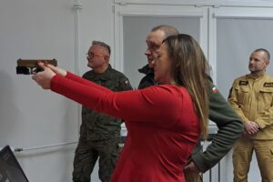 Ćmielów. Strzelnica wirtualna / Fot. Anna Głąb - Radio Kielce