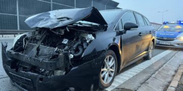 07.01.2026. S7, okolice Janowa w powiecie kieleckim. Zderzenie trzech aut / Fot. OSP KSRG Piekoszów