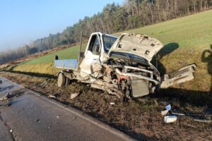 19.12.2025. Chełmce. Wypadek / źródło: policja