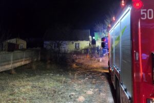 25.12.2025. Zdzieci Nowe. Pożar / źródło: PSP Staszów