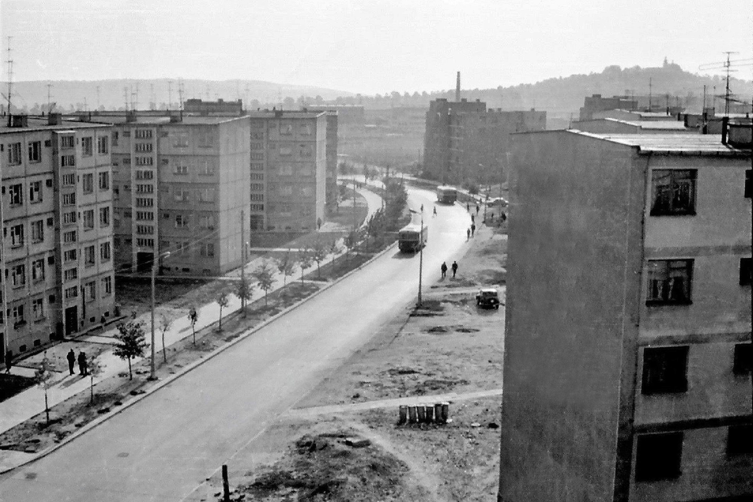 Kielce. Ulica Jagiellońska. Lata 1966-1967 / źródło: fotopolska.eu; fot. Longin Ucig