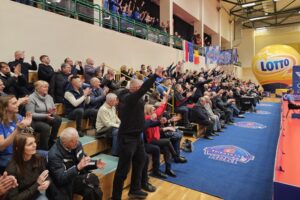 21.12.2025. Suchedniów. Mecz Bank Spółdzielczy Orlicz 1924 Suchedniów - TTC Sokah Hoboken / Fot. Maciej Makuła - Radio Kielce