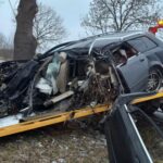 01.01.2026. Wpadek w pobliżu Kliszowa, w powiecie pińczowskim / Fot. PSP Pińczów