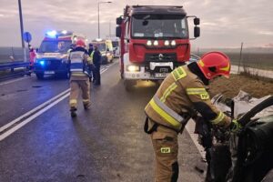 08.12.2025. Prząsław. Wypadek / Fot. Policja