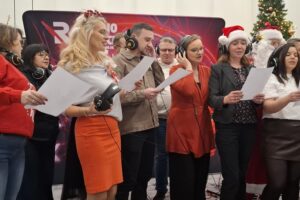 05.12.2025. Radio Kielce. Nagrania do pastorałki Radia Kielce / Fot. Oliwia Woźniak - Radio Kielce