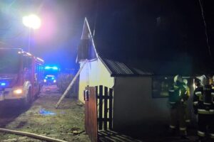 25.12.2025. Zdzieci Nowe. Pożar / źródło: PSP Staszów