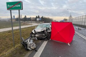 08.12.2025. Prząsław. Wypadek / Fot. Policja