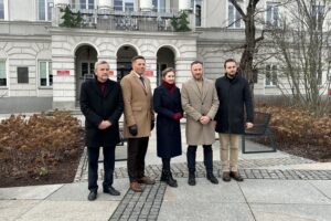 03.12.2025. Kielce. Konferencja radnych Koalicji Obywatelskiej / Fot. Konrad Chruściel - Radio Kielce