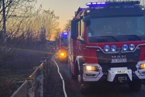 25.12.2025. Zdzieci Nowe. Pożar / źródło: PSP Staszów