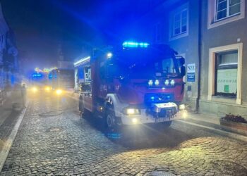 Tragiczny pożar w Sandomierzu - Radio Kielce 08.12.2025. Sandomierz. Pożar / Fot. PSP Sandomierz