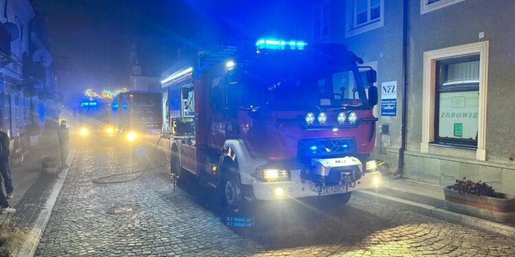 08.12.2025. Sandomierz. Pożar / Fot. PSP Sandomierz