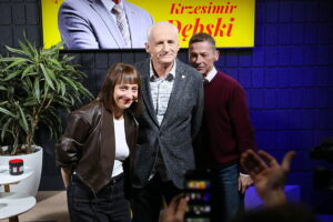 Audycja „Dzień dobry to ja! Rozmowy inne niż wszystkie w Radiu Kielce”. Krzesimir Dębski / Fot. Wiktor Taszłow - Radio Kielce