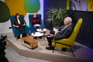 Audycja „Dzień dobry to ja! Rozmowy inne niż wszystkie w Radiu Kielce”. Krzesimir Dębski / Fot. Wiktor Taszłow - Radio Kielce