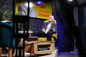 Audycja „Dzień dobry to ja! Rozmowy inne niż wszystkie w Radiu Kielce”. Krzesimir Dębski / Fot. Wiktor Taszłow - Radio Kielce