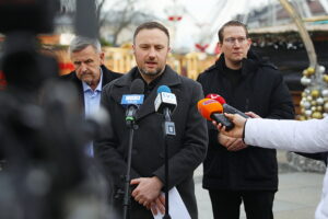 17.12.2025. Kielce. Konferencja radnych Koalicji Obywatelskiej / Fot. Wiktor Taszłow - Radio Kielce