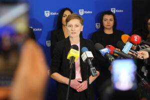 19.12.2025. Kielce. Konferencja prezydentki Kielc / Fot. Wiktor Taszłow - Radio Kielce