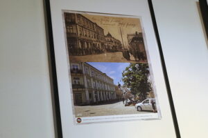 08.01.2025. Kielce. Wernisaż wystawy fotografii Mariusza Uciga " Kielce na starej i nowej fotografii" / Fot. Wiktor Taszłow - Radio Kielce