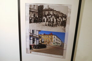 08.01.2025. Kielce. Wernisaż wystawy fotografii Mariusza Uciga " Kielce na starej i nowej fotografii" / Fot. Wiktor Taszłow - Radio Kielce