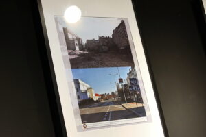 08.01.2025. Kielce. Wernisaż wystawy fotografii Mariusza Uciga " Kielce na starej i nowej fotografii" / Fot. Wiktor Taszłow - Radio Kielce